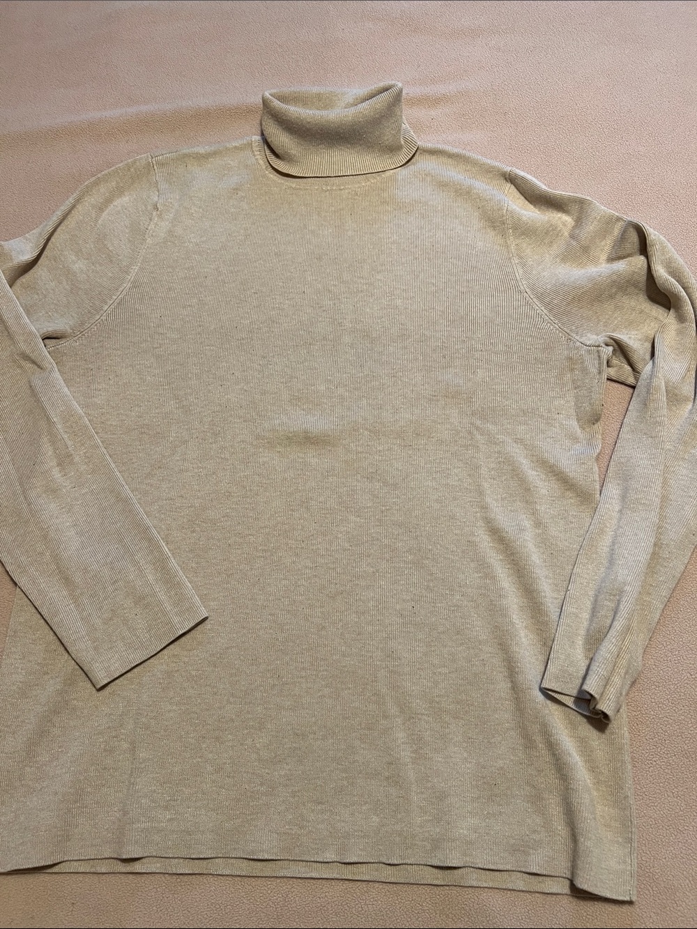Chico's Women’s Light Beige Turtleneck Sweater